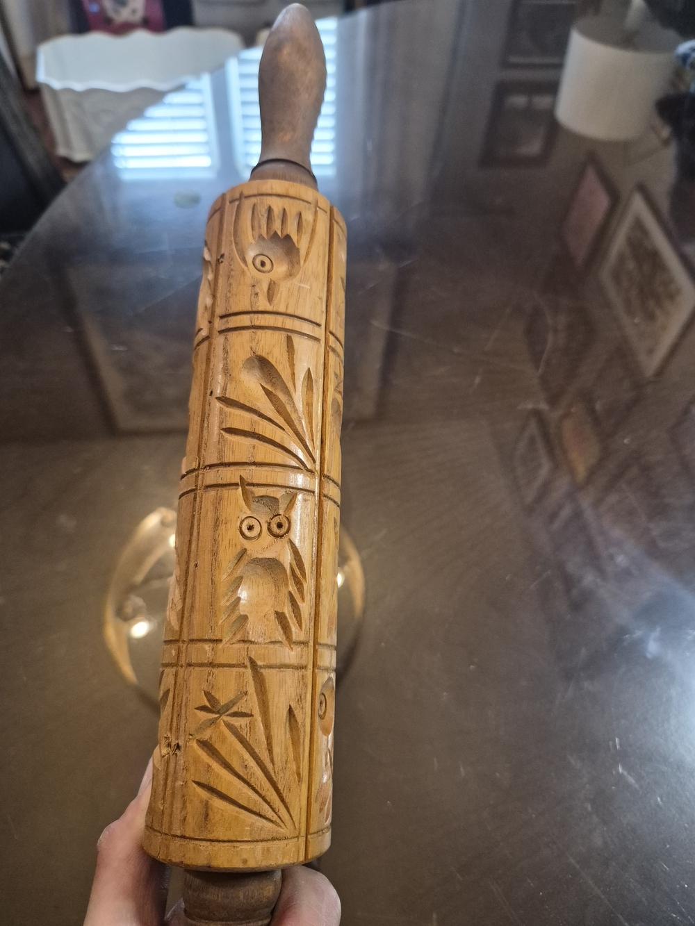 Springerle German shortbread vintage rolling pin